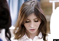 Ana Foxxx is a ruthless executive who will do soever it takes to make her boss Natalie Mars glad And when trans chick Korra Del Rio comes in for a job