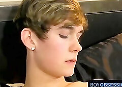 Young emo guy answers questions and fucks own ass with toy