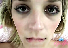 GFE experience creampie with amateur golden-haired Maria Anjel and water sports peeing