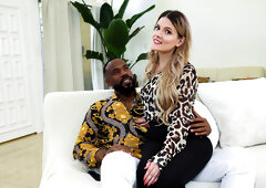 Horny housewife is on her knees for a hot helping neighbor