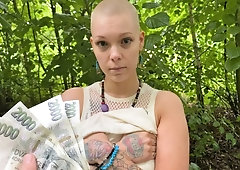 Pretty dirty nasty sex with a passionate bald hottie in the doggy style pose