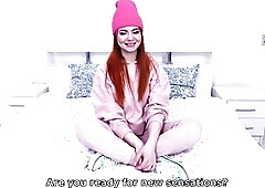 1st Anal Casting for 19yo Redhead Kitsune Liss and Cum in Throat