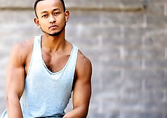 Black-skinned dude Apollo Parker jerking his BBC on camera