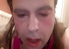 Eryka ass and mouth full with dildos