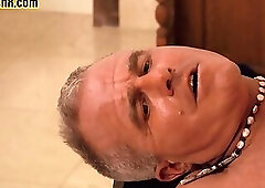 Gaydaddy bottom assfisted by gloved hands tattooed lover