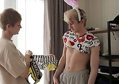 Nasty twink seduces two hung students for steamy action - Part 1