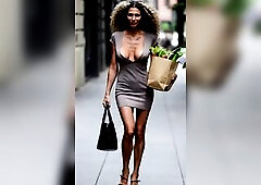 Older Babes Walking – Biggest Saggy Melons Jiggling NO BRASSIERE Part 6 [AI generated]