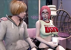 Shemale fucks girl creampie, big ass shemale fuck