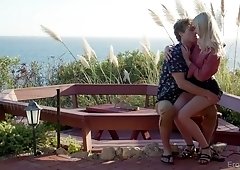 Sweet heart Anny Aurora is making love with her handsome curly boyfriend