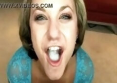 Experienced girls with deep throats are kneeling and sucking cocks until they explode from pleasure