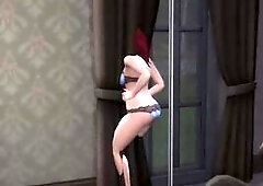 PAWG Makes Out with Her Boyfriend and Poledances