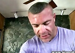 Straighty gets massage from bear