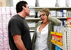 Horny Cougar Fucks And Sucks A Cock For The Holidays