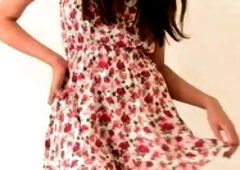 Long legged model displays her haven