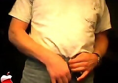 Stripping & jizzing on the table