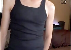 Freeballing Smoking in Adidas Milky Cut-Offs