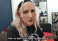 Hunt4k. is she doing it for him or for her sensation?