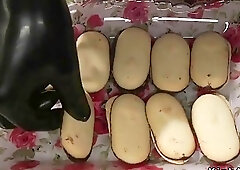 Tranny mistress anally rails her cock hungry bottom slave bitch