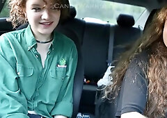 ???? excited clowness seduces a taxi driver????????