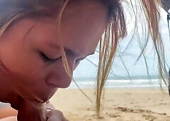 CUM IN THROAT MY STEPSIS IN PUBLIC ON BEACH