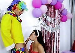 BIRTHDAY HOTTY GETS BANGED AT HOME WHILST HER DAD IS AT WORK