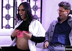 Oriental tranny Andrea Zhay strokes her dong during the time that watching porn and her bf sucks the transsexuals knob as this babe deepthroat facefuc