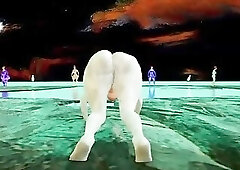 Realistic 3D - Striptease - RTX 60 FPS - Physics - White Sex Boot Doll - Big Ass and Tits - Shaking