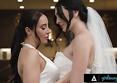 Melissa Stratton & Charlotte Sins Wedding Dream Sparks Intense Scissoring & Fingering