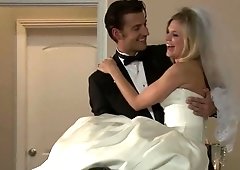 Wedding night sex with his beautiful bride Scarlet Red