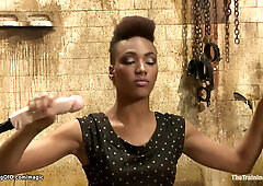 Black trainee twat ravaged & whipped