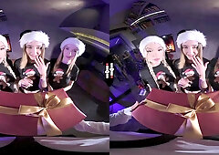 Polly Yangs, Milka Way & Funky Town VR Porn: Stepdaddy Knows What He Wants For Xmas - DarkRoomVR