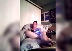 mother I'd like to fuck Filming Herself Playing Movie scene Games In Her Ebony Brassiere and Pants