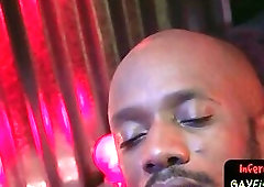 Gaping ebony submissive getting fisted