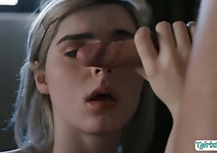 Slender light-haired tbabe Ella Hollywood transsexual on masculine buttfuck activity