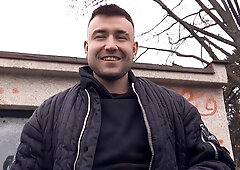 Denny and Slavo: quickie in a car, very gay POV fuck