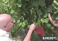 Studs Ricky Ros and Nico Vegas orally and anally hammers Walter Klein