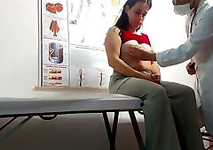 Gynecologist sticks finger in ass and fucks patient!