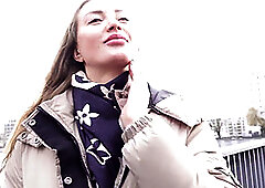 GERMAN SCOUT - Blonde tall Babe Julia Maze seduce to Cheating Casting Fuck at Model Job