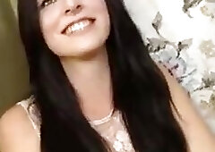 Her small cock wiggles while she is being roughly drilled