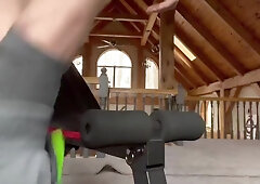 Cumming On The Workout Bench