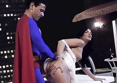 Super Man Fucks Her Friend Before Going To Mission