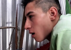 Tattooed Bad Boy Axel Fucks Ro The Janitor Outdoors After A Hot Courtyard Blowjob