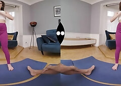 Sexy Latina gets Horny During Yoga Training - YogaVR