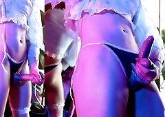 Adorable femboy Jaybaesun plays with his balls and shoots a massive load