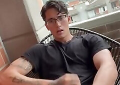 Jerking off while on my balcony Will Molina