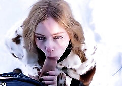 -thirty°C❄️ It's very cold, but the cute russian cutie wishes ice cream in her Throat