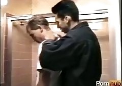 Gay sex in a bathroom