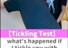 what's happened if I tickle you with touching on wall♡ #shorts