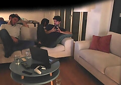 straight acquaintance deceived into stroking with shirtlifter pals!