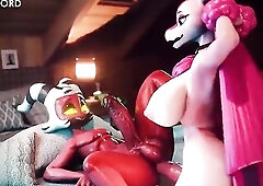 Femboy Banged by Fur Futanari Lovander